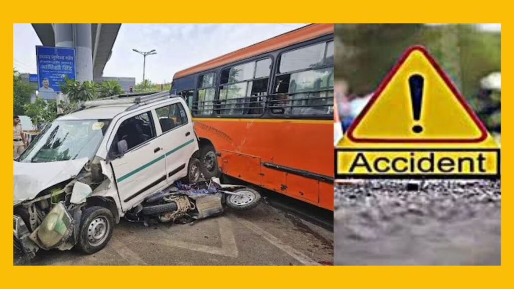 Delhi govt bus rams into metro pillar